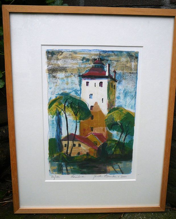 Jeroen Hermkens: Hamtoren Vleuten -lithografie 2000- kopen? Bied vanaf 40!