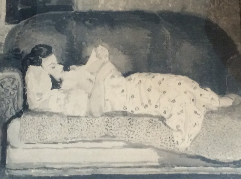 Bob Buys 1912-1970. Dame in kimono op sofa verkocht voor € 285!