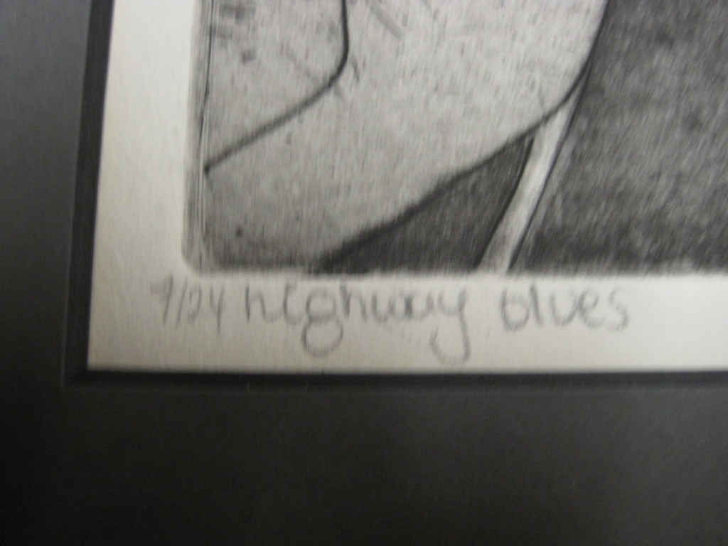 Hoogwaardige omstreeks 1960 droge naald Ets "Highway Blues" gesigneerd  kopen? Bied vanaf 1!