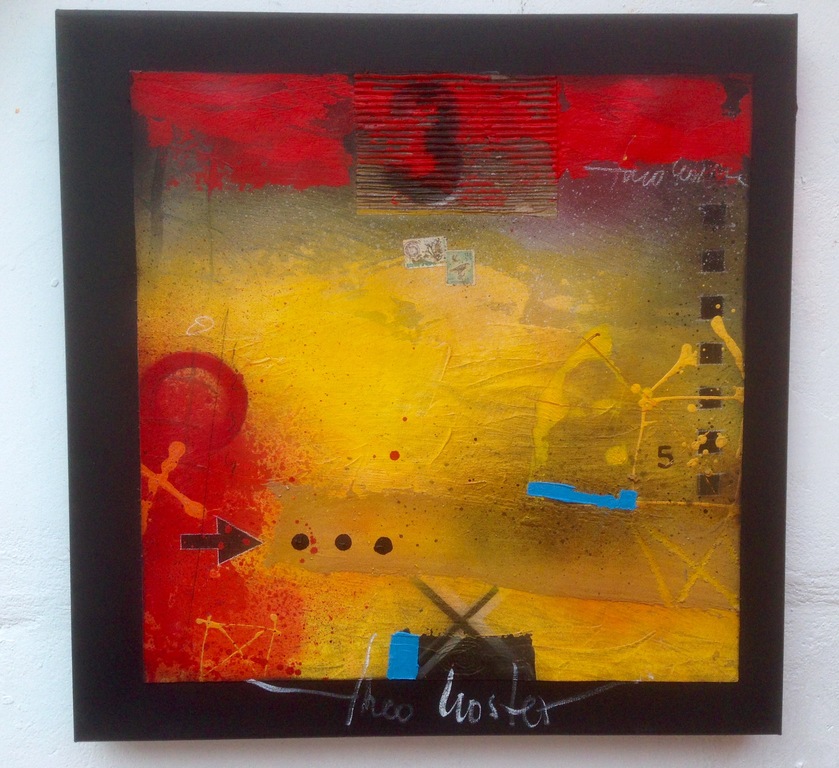 Theo koster, gemengde techniek, red sky kopen? Bied vanaf 1!