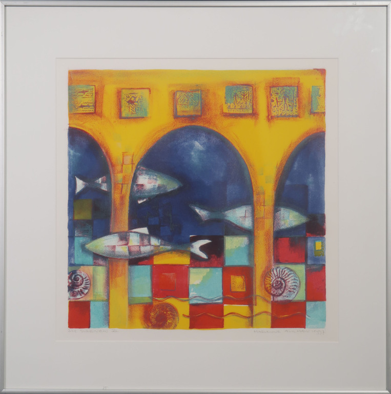 Marianne Aulman: Litho, Sirenen VI - Ingelijst kopen? Bied vanaf 1!