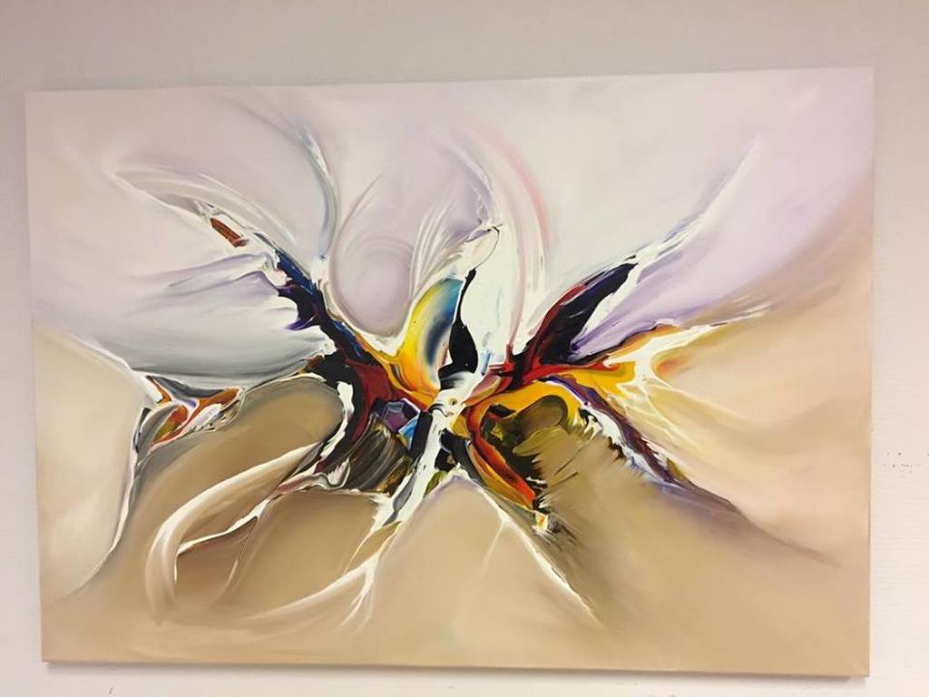 Gena - Abstract. Acrylverf op doek - 2017 - Gesigneerd. kopen? Bied vanaf 150!