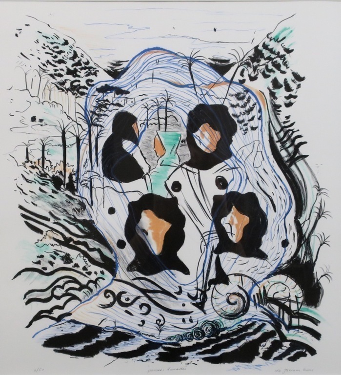 Nour Edinne Jarram: Litho, Pensees Nomades - Ingelijst kopen? Bied vanaf 1!