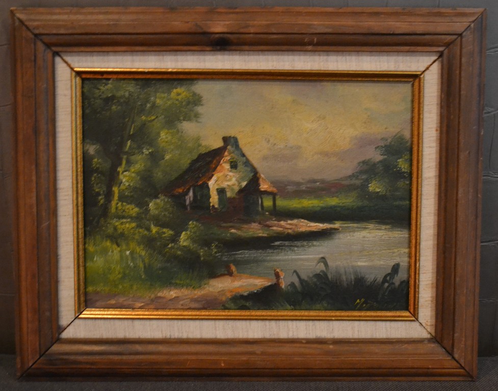 Onbekend (gesigneerd) - Olieverf op doek op paneel - Boerderij in de Kempen kopen? Bied vanaf 1!