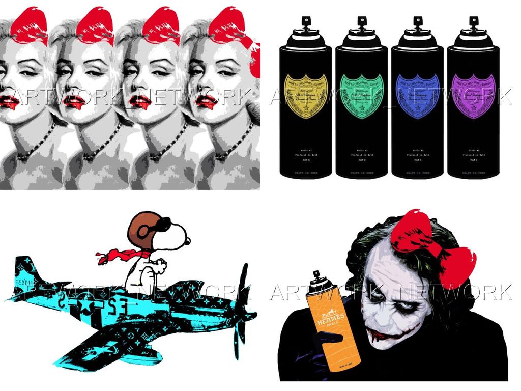 4 Large Print Painting Signed Numbered A/P or 1 to 100 with COA kopen? Bied vanaf 1!