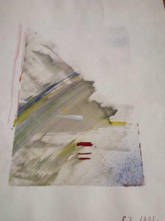 Toegeschreven aan Hey Ans, gesigneerd , blad 2 zijden beschilderd,  1992 kopen? Bied vanaf 1!