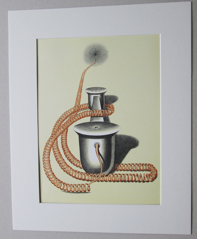 KONRAD KLAPHECK - Originele Litho uit de Derriere le Miroir 250 / 1982. Zeldzaam verkocht voor € 73!