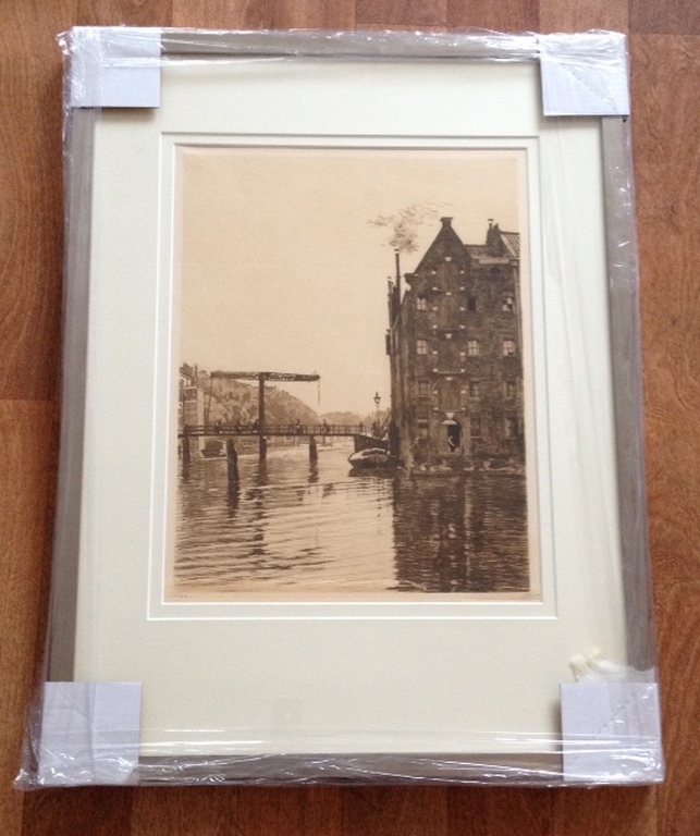 Willem Witsen ets Pakhuizen op Uilenburg. kopen? Bied vanaf 225!