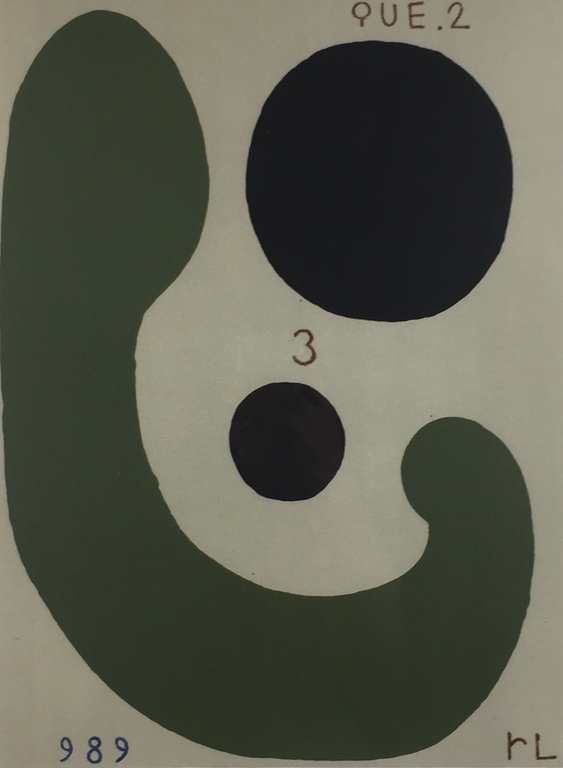 Reinier Lucassen, zeefdruk, 'Que 2 3', 1989 (INGELIJST) kopen? Bied vanaf 179!