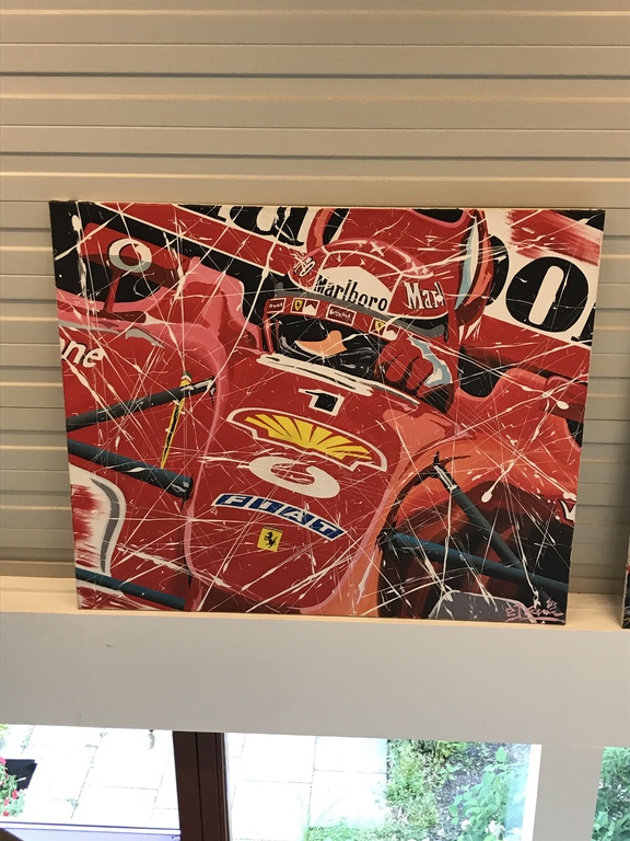 Formule 1 schilderij van oud Wereld Kampioen kopen? Bied vanaf 2750!