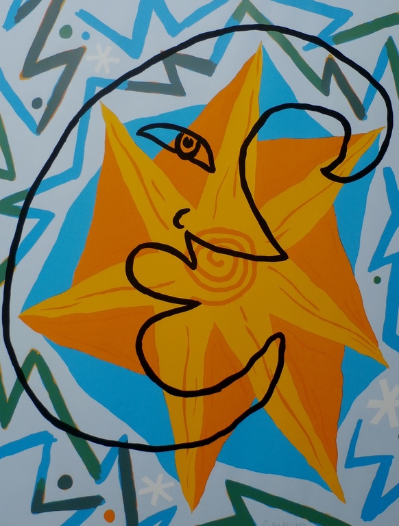 Stanco Skiczuk - zeefdruk: Zon en maan kopen? Bied vanaf 35!