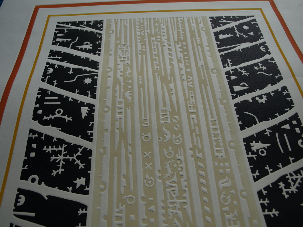 Marjan Pogačnik - Ets / Reliëfdruk - De Weg - 59 x 74,5 cm - Oplage 10 -1967 verkocht voor € 75!