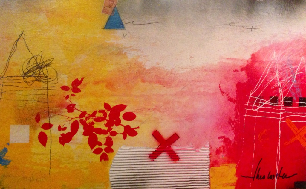 Theo koster  ,gemengde techniek , traces 1 kopen? Bied vanaf 1!