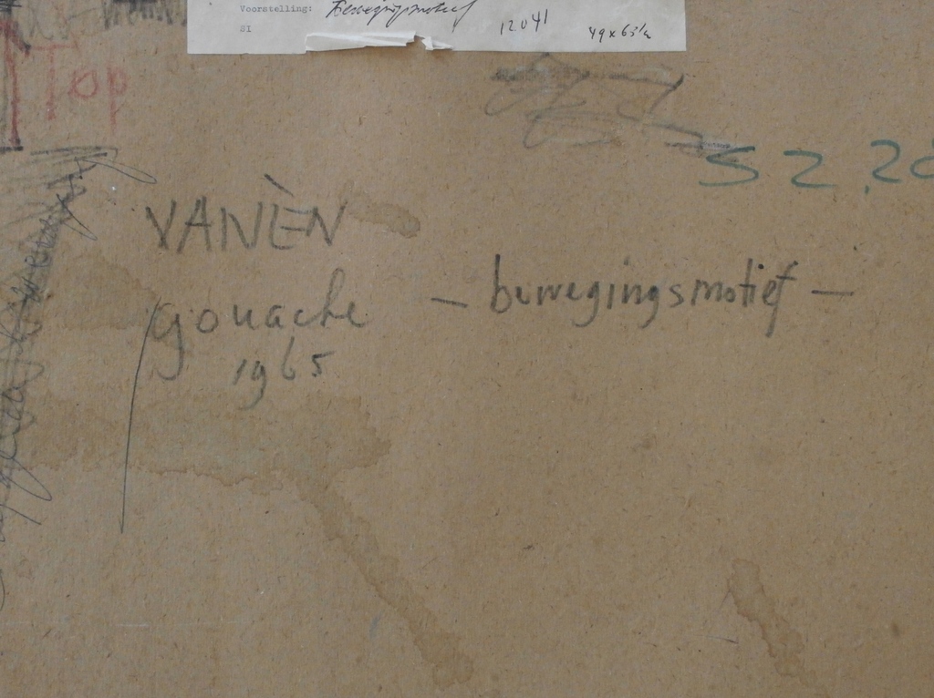 Frits Vanen A.J. van Nieuwenhuizen)- ingelijste gouache - 1965 kopen? Bied vanaf 95!