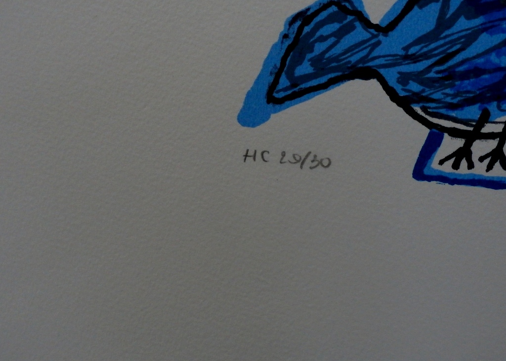 Corneille - zeefdruk: Les Oiseaux Bleus Et Flaure Jaune - 1999 kopen? Bied vanaf 99!