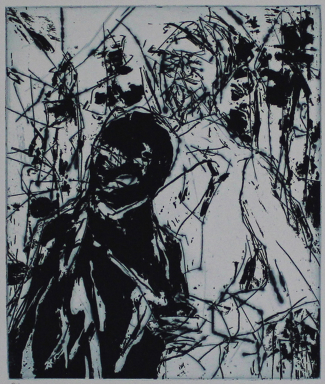 FRIEDEMANN HAHN -Das lange Wandern- Ets op handgeschept papier.1989. Gesigneerd. kopen? Bied vanaf 45!