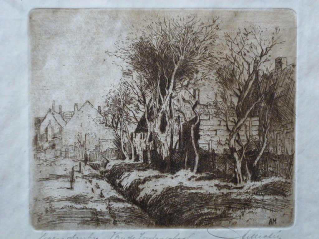 Adrianus Miolée - ets - Slootje te Haarlem verkocht voor € 40!