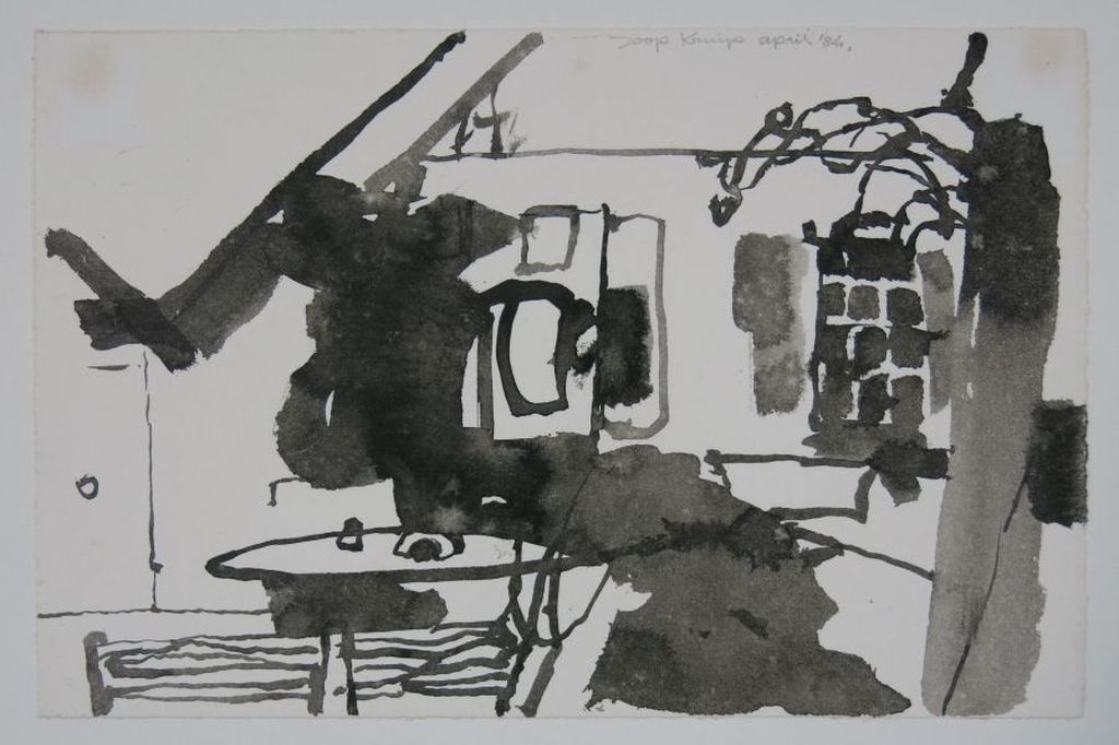 Joop Kruip: Inkttekening, Zonder titel (tuin) kopen? Bied vanaf 1!