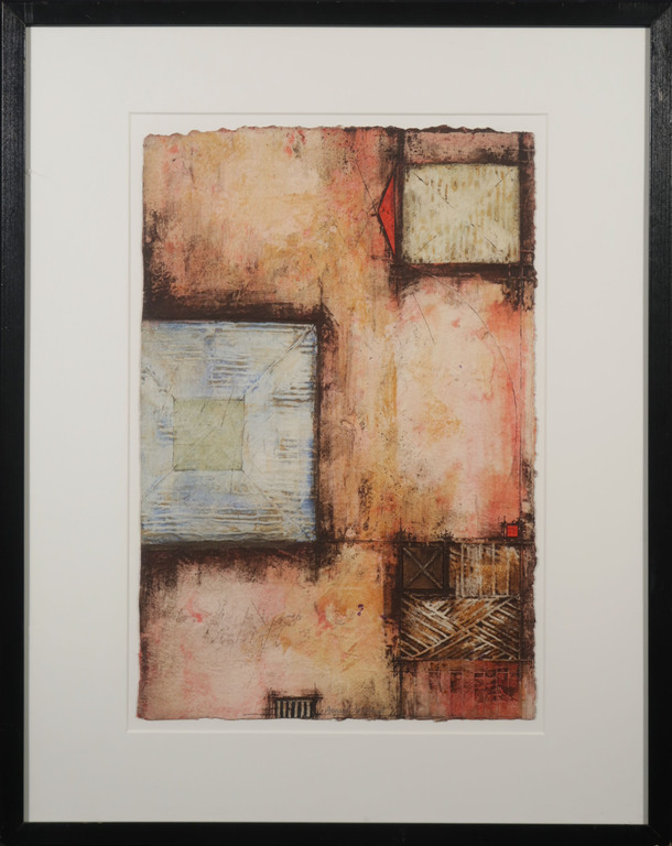 Bernard Remusat: Carborundum, Z.T. - Ingelijst verkocht voor € 35!