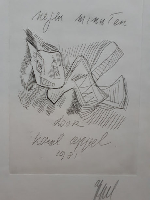 Karel Appel ets 1984, handgesigneerd, negen minuten kopen? Bied vanaf 260!