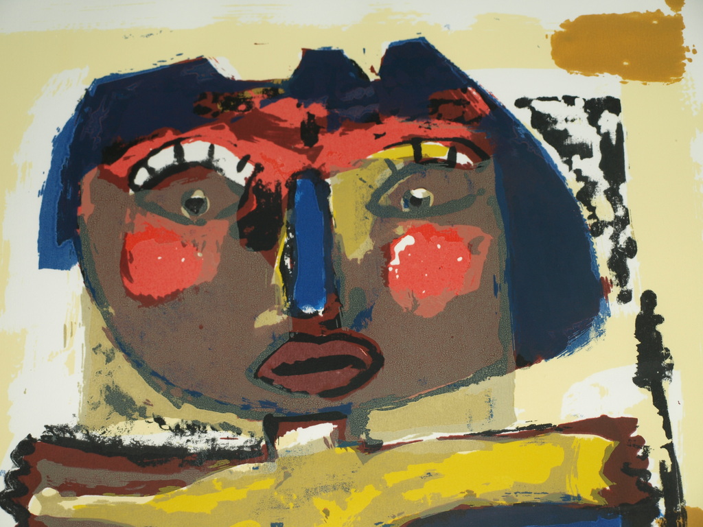 John Lie A Fo : Zeefdruk - Femme – gesigneerd & ingelijst – 1990  kopen? Bied vanaf 1!