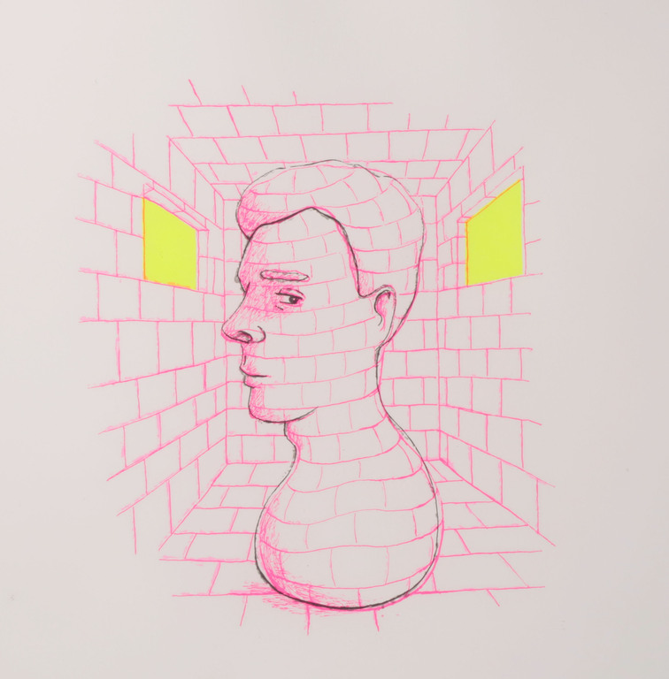 Hans van der Ham: Zeefdruk, Z.T. Kop - Ingelijst kopen? Bied vanaf 35!