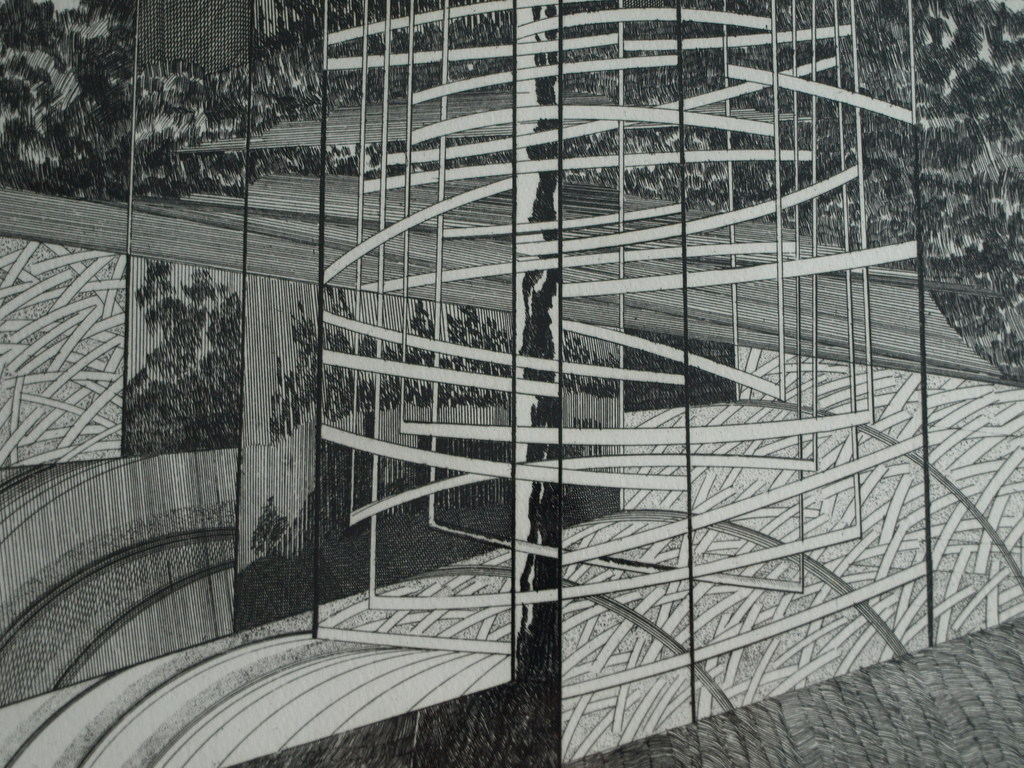 Onbekend - Ets – Theatre of Machines VII – ingelijst – 1979 – 3/25 ex. kopen? Bied vanaf 1!
