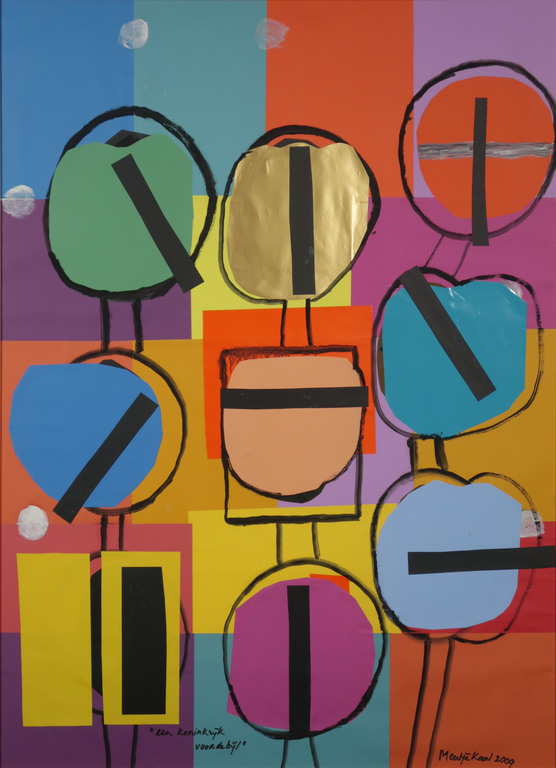 Meertje Kaal: Gemengde techniek en Collage, Koninkrijk voor de bijl - Ingelijst kopen? Bied vanaf 1!