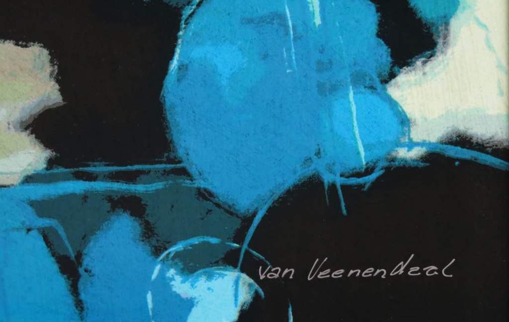 Hendrik van Veenendaal: Zeefdruk op paneel, Vuurtoren I - Ingelijst kopen? Bied vanaf 50!