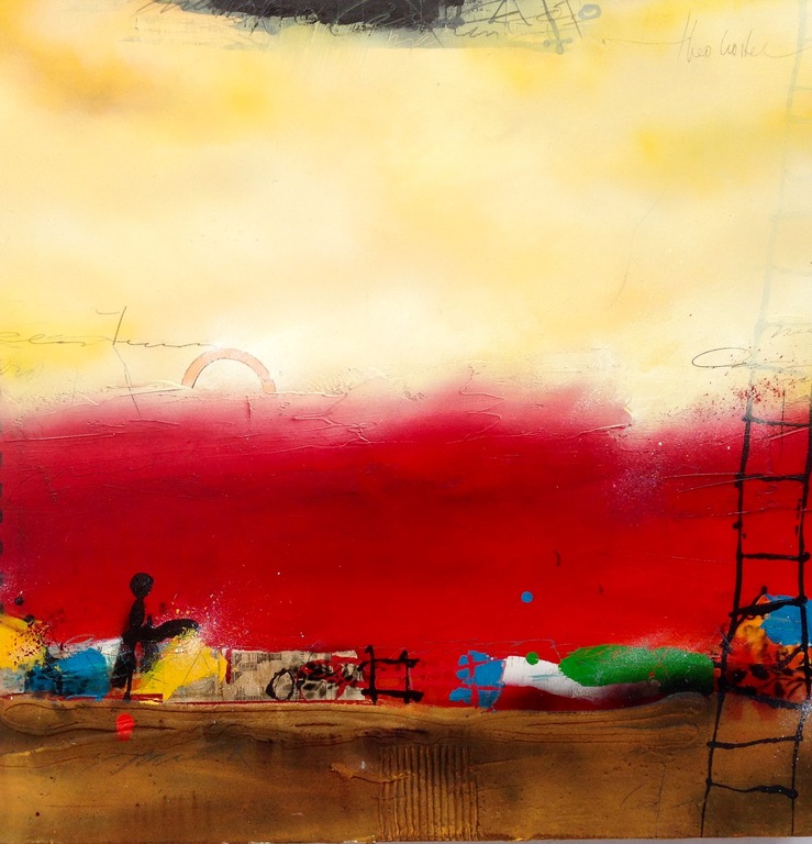 Theo koster,schilderij, new morning verkocht voor € 201!