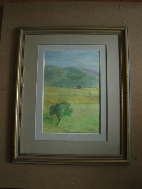Impressionistisch olieverf Mein. Volkers "Zomers landschap met boom" gesigneerd kopen? Bied vanaf 1!