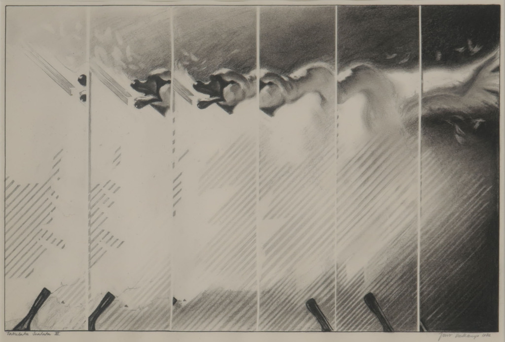 Joost Veerkamp: Potloodtekening, Tabulata scalata III - Ingelijst verkocht voor € 75!