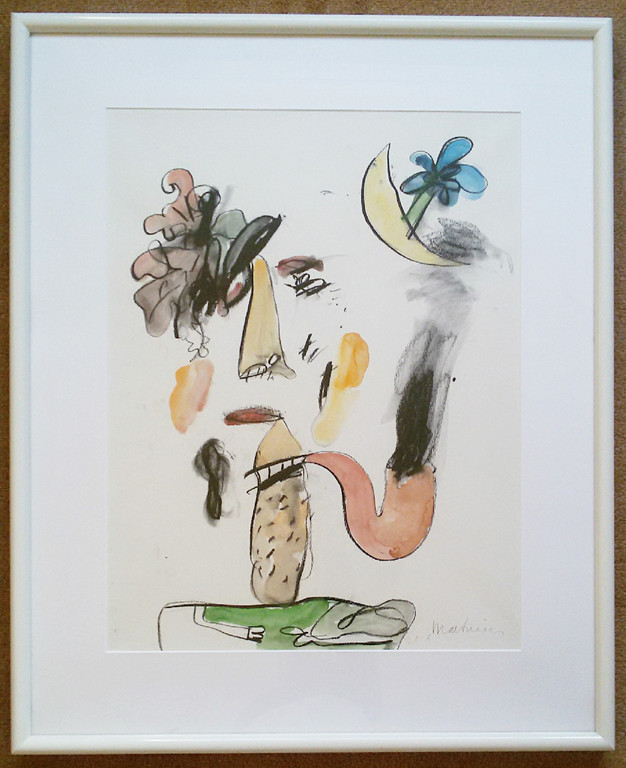 Anton Martineau - Pijproker, gemengde techniek op papier (mooi ingelijst, groot) kopen? Bied vanaf 165!