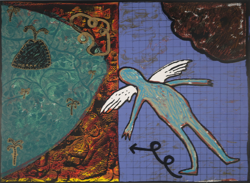 Dodog Soeseno: Zeefdruk, Territorial minds verkocht voor € 35!