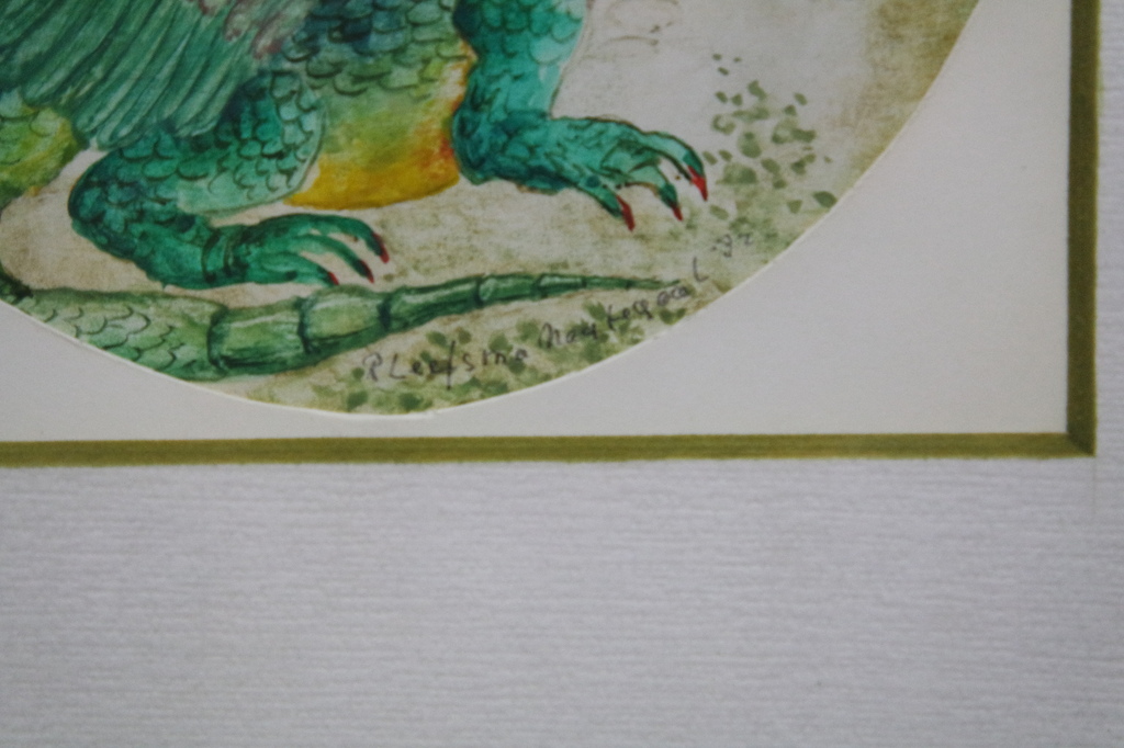 Leefsma-Nagtegaal, Rini (1915-1995) - aquarel - de duiveltjes en de draak kopen? Bied vanaf 59!