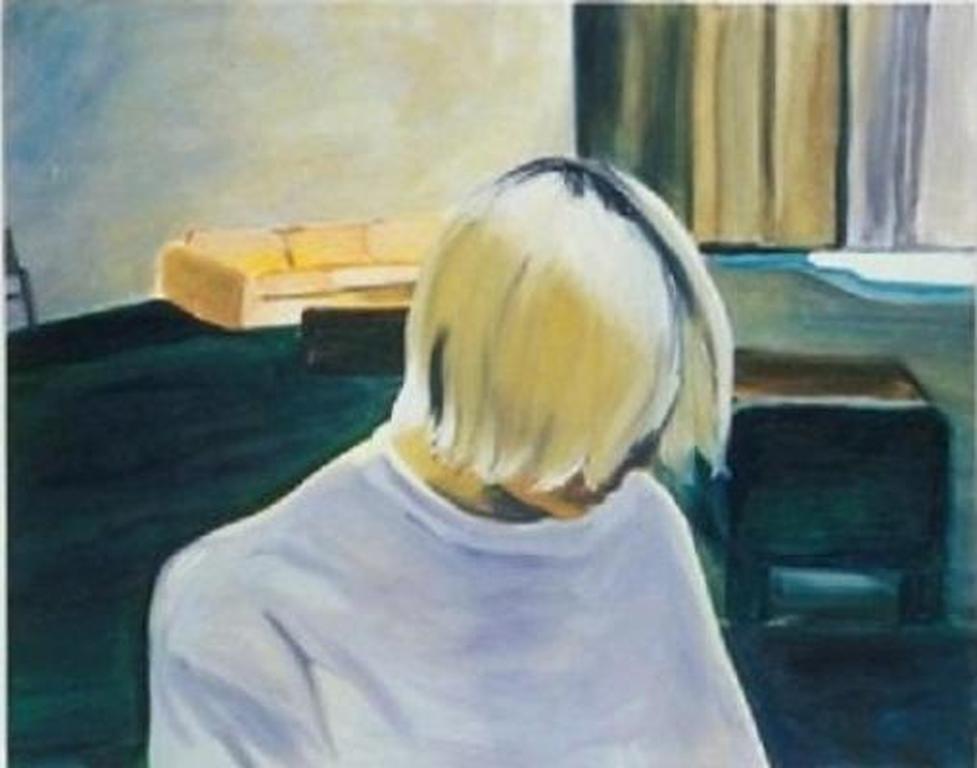 Chantal Spit, uniek werk, blonde man in kamer kopen? Bied vanaf 775!