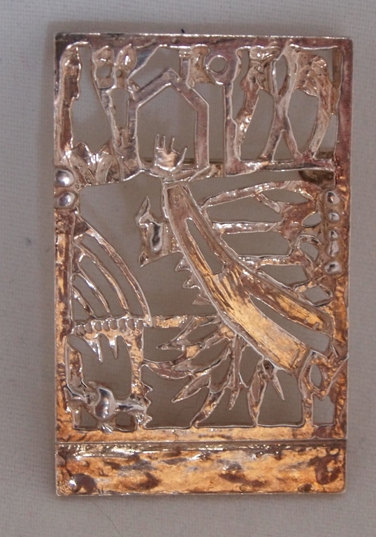 Jeroen Krabbe - Zilveren broche 1e gehalte zilver beperkte oplage kopen? Bied vanaf 47!