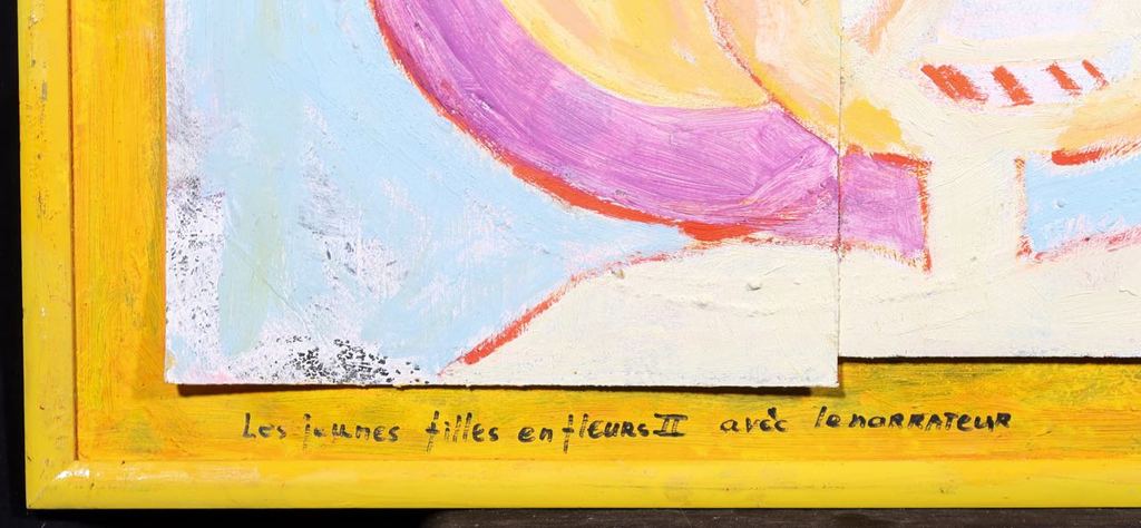 Meertje Kaal: Olieverf op karton, Le jeunes filles en.. - Ingelijst (Groot) kopen? Bied vanaf 1!