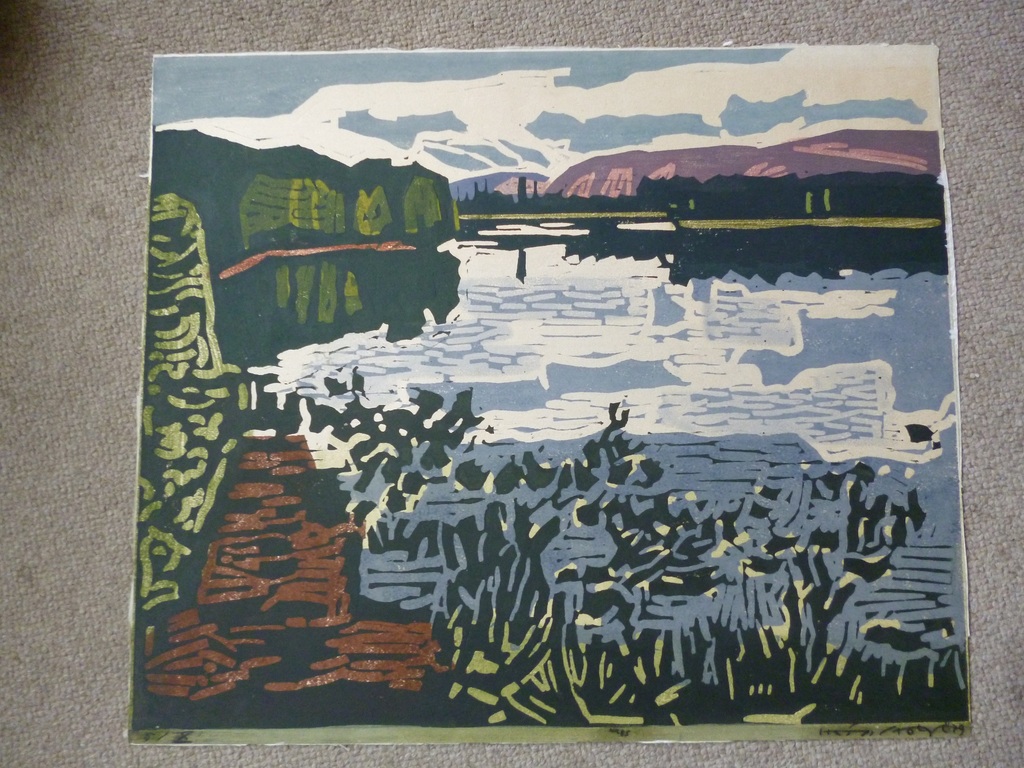 Hein Stork - kleurenlinosnede - Zweeds meer kopen? Bied vanaf 125!