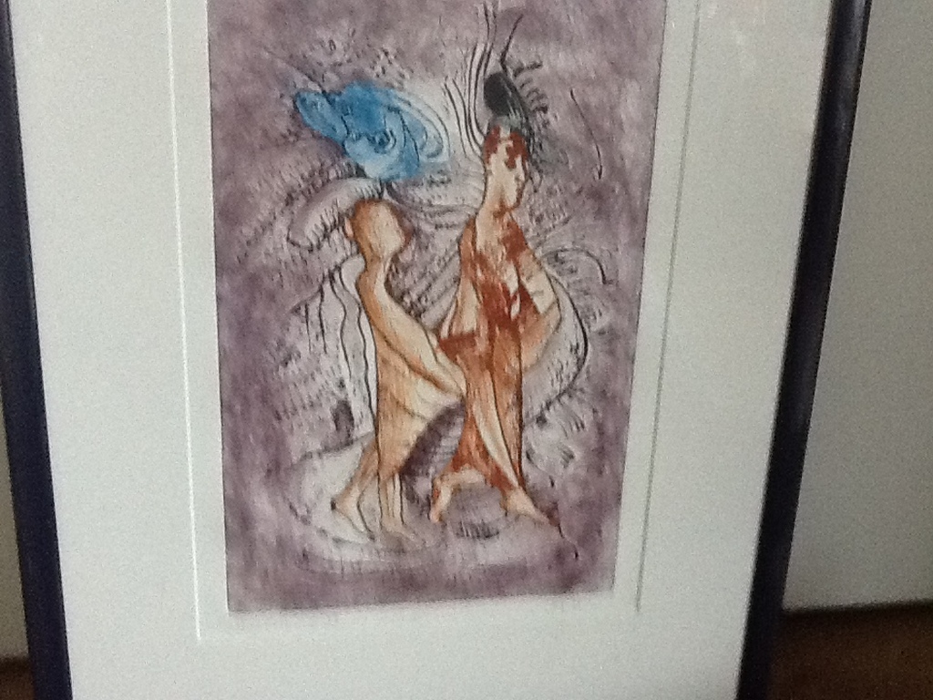 Tamaz Abashidze : Kleurenlitho " Dorpswijze " kopen? Bied vanaf 30!