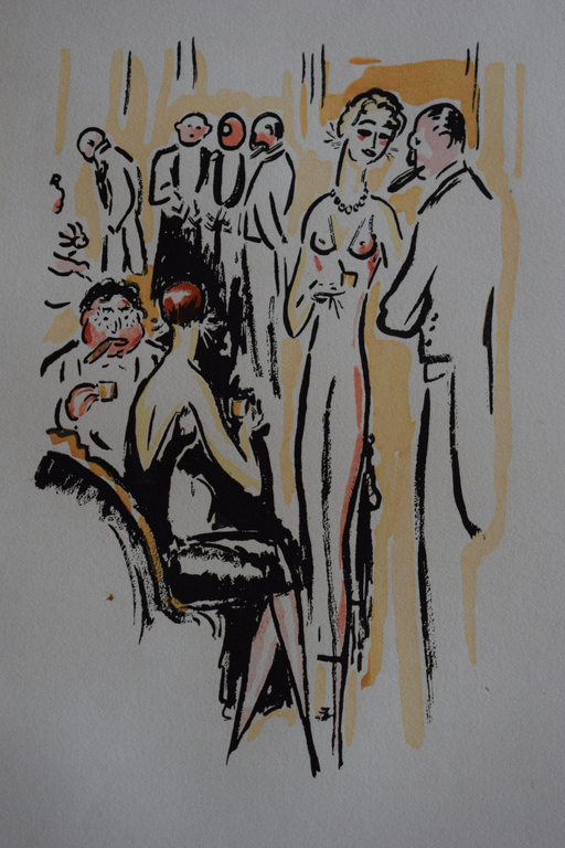 Kees van Dongen - Pochoir - Het Feest verkocht voor € 250!