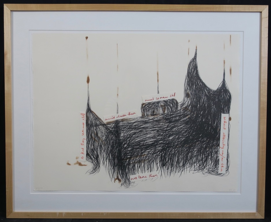 Ansuya Blom: Litho, Must remain still - Ingelijst kopen? Bied vanaf 1!