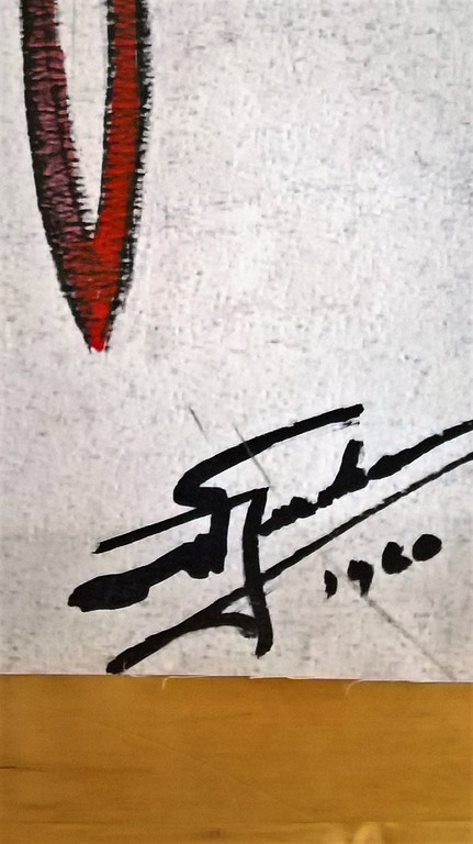 Jurcka W, tekening, vrouw met oorbellen kopen? Bied vanaf 40!