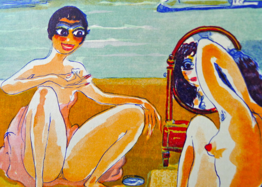 Kees van Dongen  een houtgravure  naar aquarel uit 1001 nacht, 1955 . Ingelijst. kopen? Bied vanaf 45!