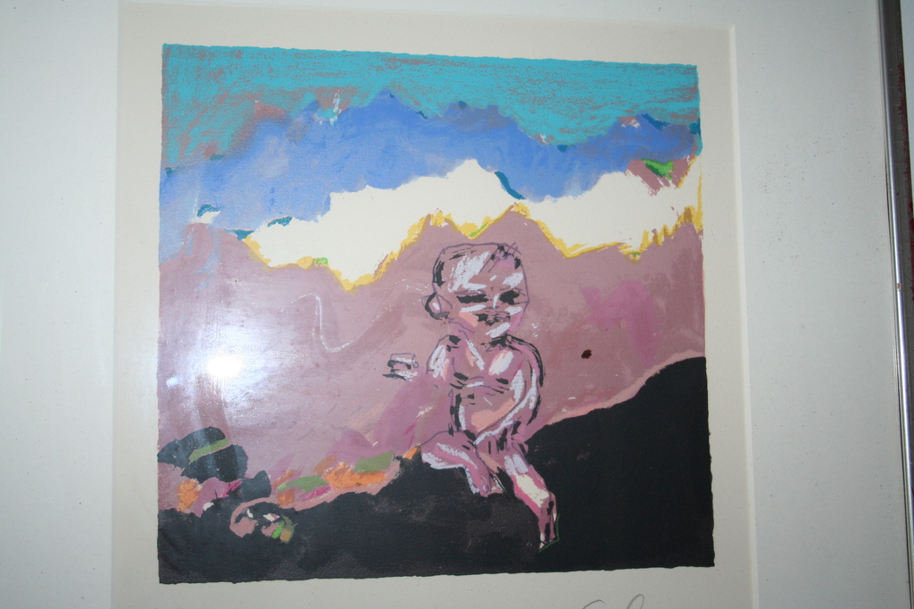 Hugo Claus "In de verre woestijn" ingelijste zeefdruk verkocht voor € 125!