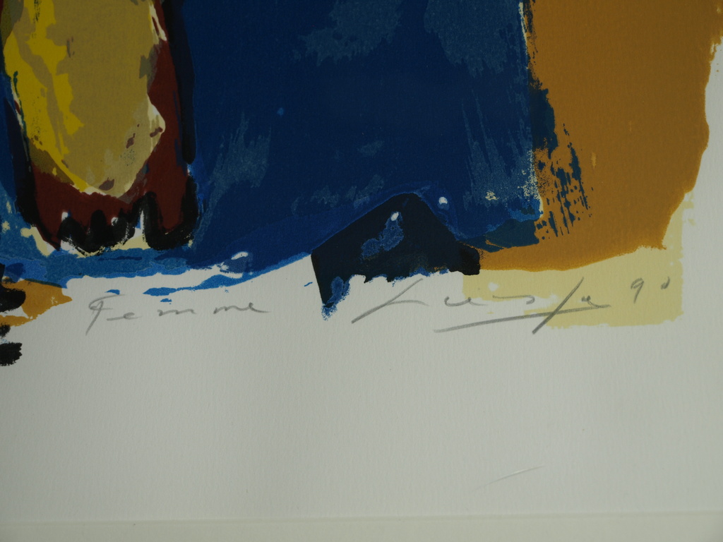 John Lie A Fo : Zeefdruk - Femme – gesigneerd & ingelijst – 1990  kopen? Bied vanaf 1!