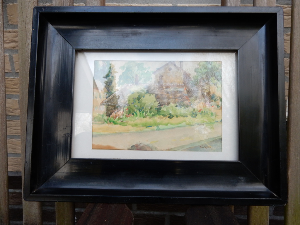 A.L.Koster, aquarel, boerderij kopen? Bied vanaf 100!