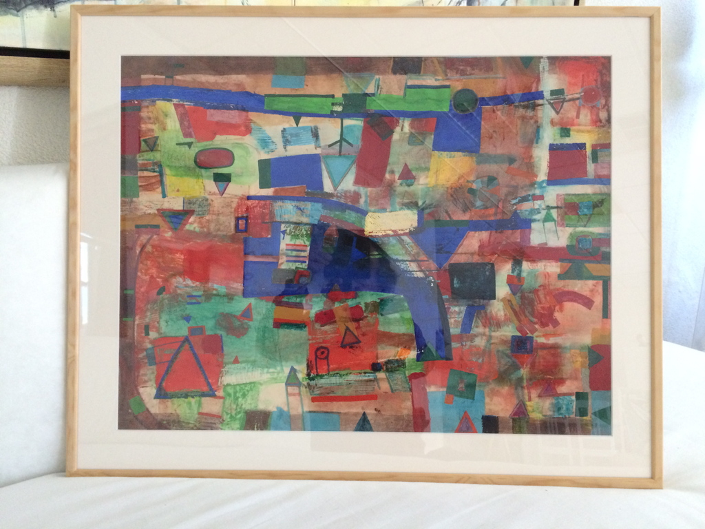 Anna (Ank) Mes- Acryl schilderij afkomstig uit ambassade in Rome verkocht voor € 129!