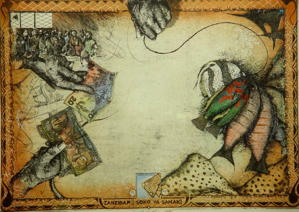 Rolf Weijburg, Ets, Zanzibar sokaya samaki verkocht voor € 100!