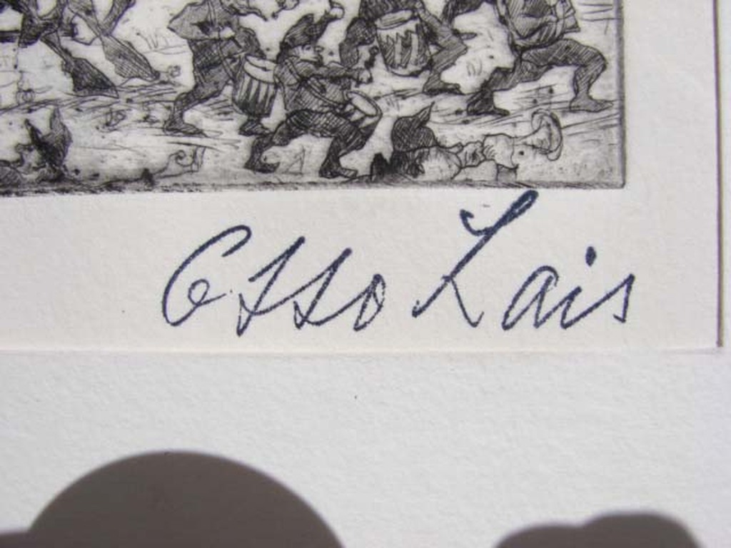 Otto Lais, ets, uitnodiging ? kopen? Bied vanaf 15!